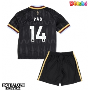Aston Villa Pau Torres #14 Dětské Venkovní dres komplet 2026-27 Krátký Rukáv (+ trenýrky)